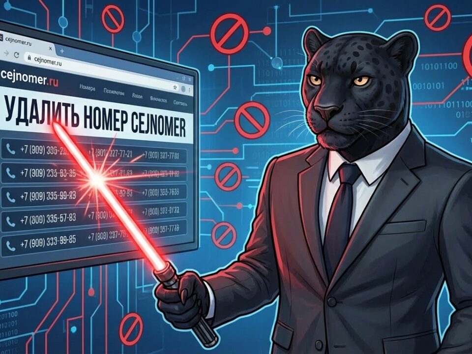 Удаление номера телефона с сайта cejnomer.ru по закону 152-ФЗ