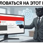 Пантера указывает лапой на экран с кнопкой пожаловаться на канал — как удалить чужой канал на ютубе