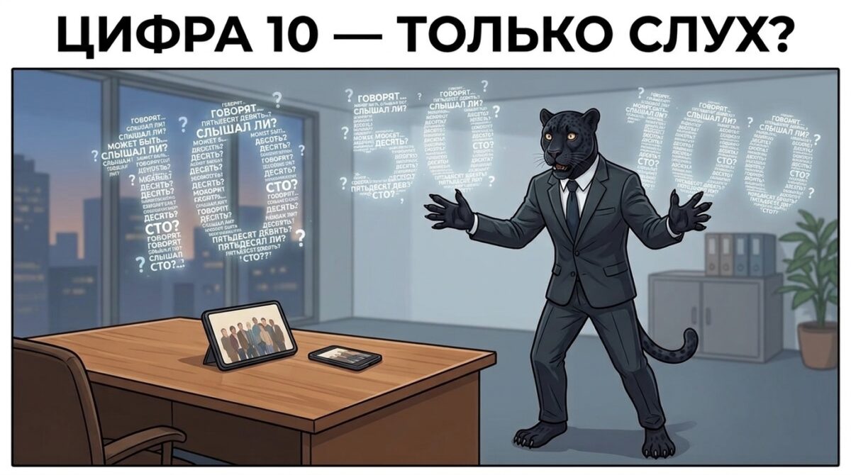 Пантера среди парящих цифр 10, 50 и 100 &mdash; миф о том, сколько жалоб нужно для блокировки страницы в ВК