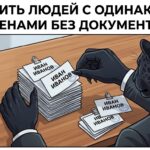 Маскот разводит стопку бейджей с одинаковым именем — как разделить однофамильцев в поиске