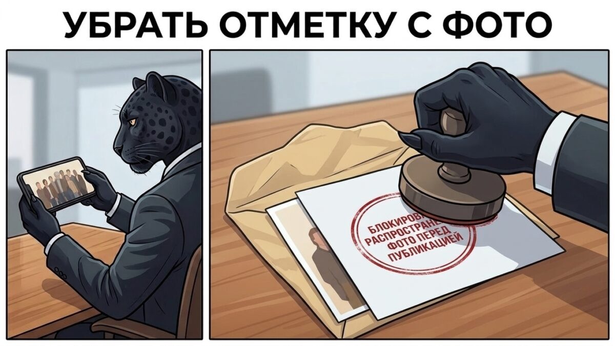 Пантера ставит штамп на обратную сторону снимка в конверте — как заблокировать распространение интимных фото