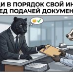 Маскот подаёт папку с документами в окно приёма — негатив в интернете мешает получить визу