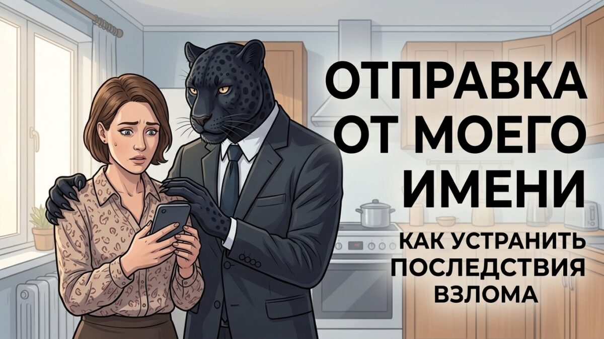 Женщина с телефоном и пантера рядом: от моего имени рассылают мошеннические сообщения