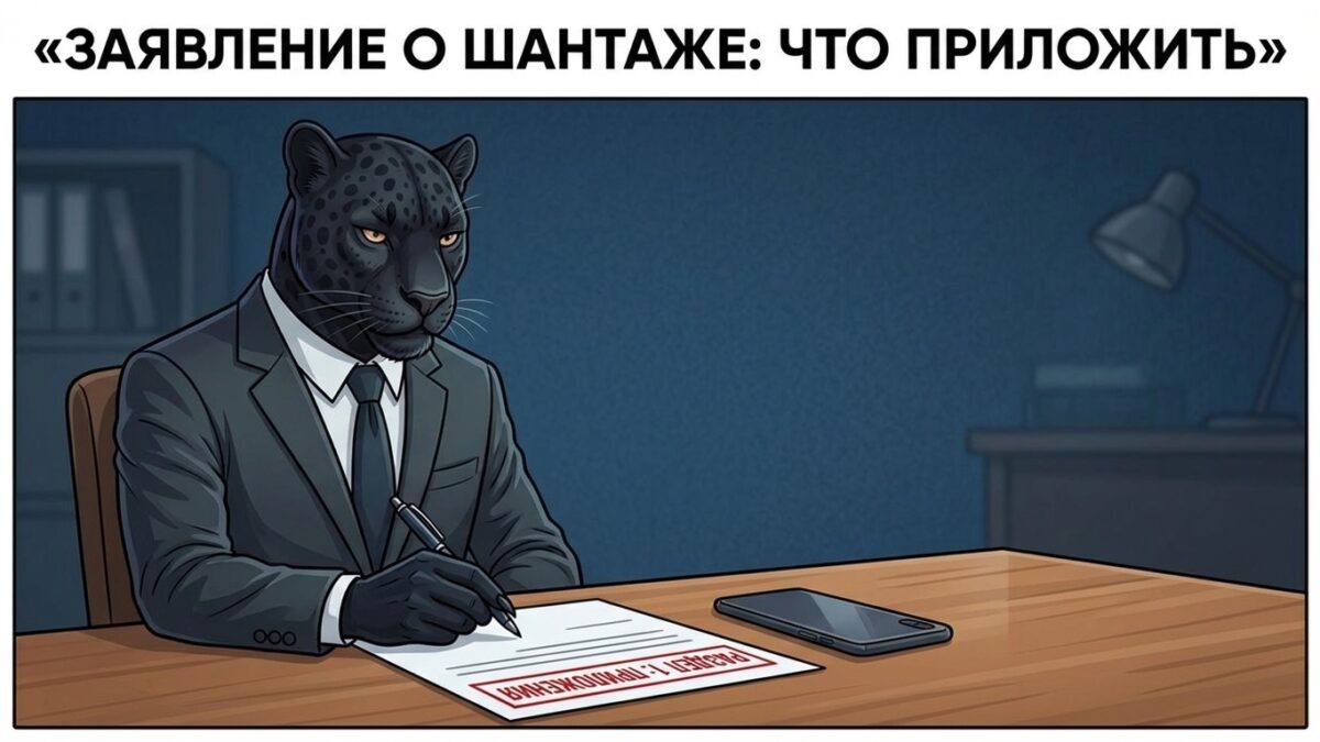 Заявление о шантаже: как составить и что приложить Пантера пишет заявление о шантаже — что приложить, чтобы дело не закрыли