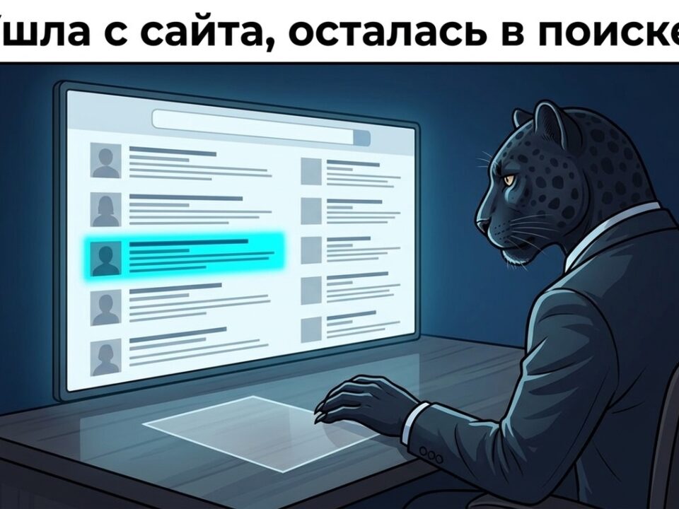 Страницу удалили, а она всё ещё в поиске — ссылка на удалённую публикацию в поисковой выдаче
