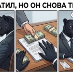 Пантера отодвигает пачку денег на распечатке переписки — заплатил шантажисту, а он снова требует