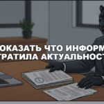 Человек-пантера в костюме собирает у ноутбука папку доказательств: справку со штампом, скриншот поиска и хронологию