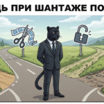 Пантера переставляет четыре стрелки на настенном циферблате — срочная помощь при шантаже по часам