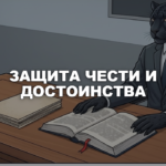 Пантера в деловом костюме кладёт раскрытый Гражданский кодекс рядом с распечаткой поста с обвинением